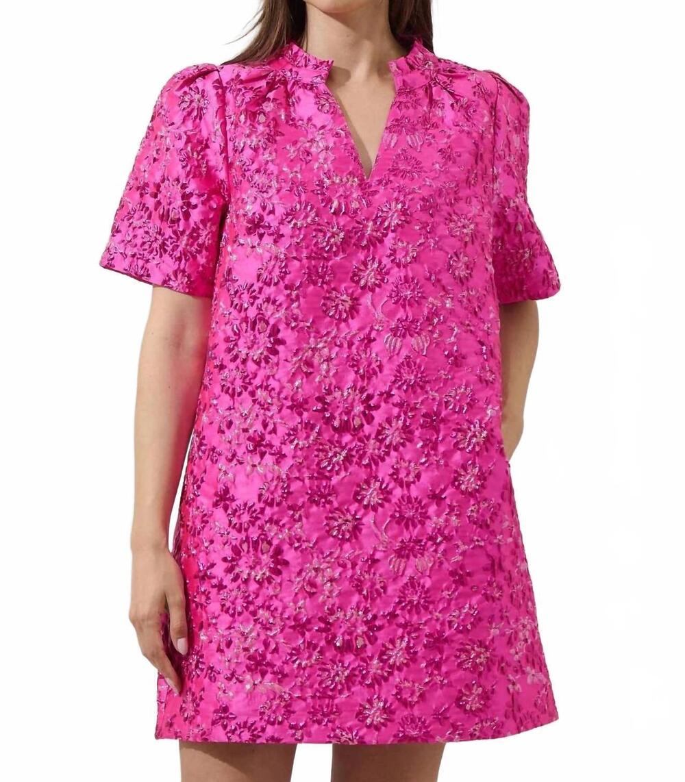 NEW SUGARLIPS harrington mini dress in fuschia - Picture 2 of 4